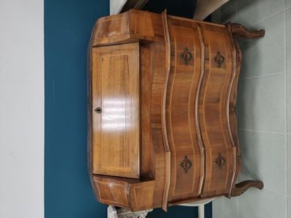 SMALL Veneer sloping desk, opening with a...