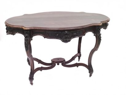 VIOLONNED TABLE in mahogany and mahogany...