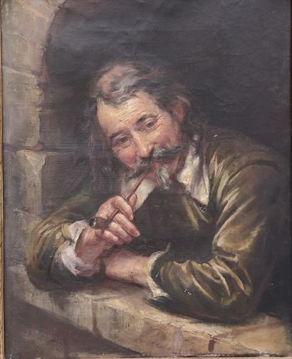 Joseph Noël SYLVESTRE (1847-1926) 
The pipe...