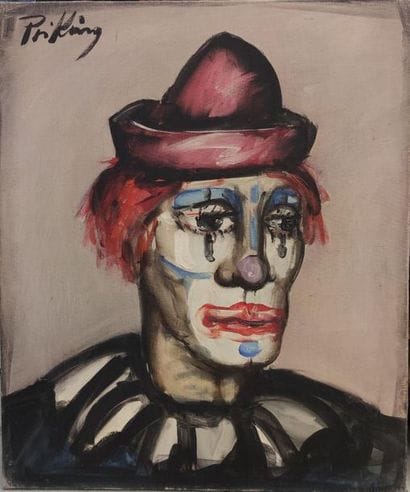 Franz PRIKING (1929-1979)
The clown
Oil on...