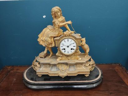 HANGING 
in gilt bronze representing a young...