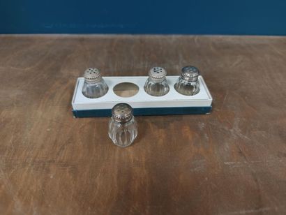 CHRISTOFLE
Four silver cap salt shakers
Weight:...