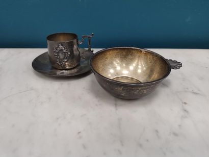 SILVER LOT, including: 
- Cup and saucer...