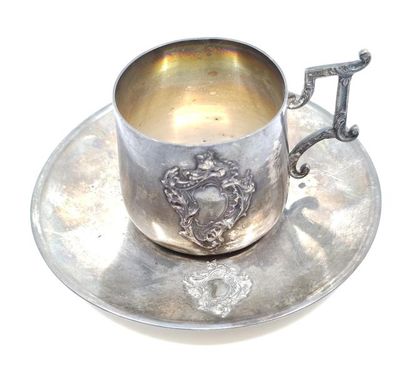 SILVER LOT, including: 
- Cup and saucer...