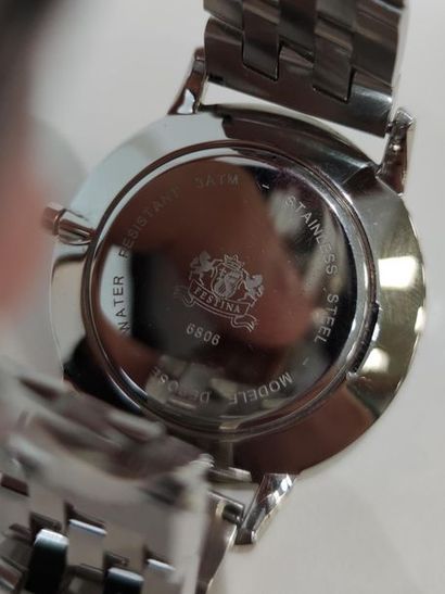 FESTINA
Bracelet watch, 40mm round stainless...