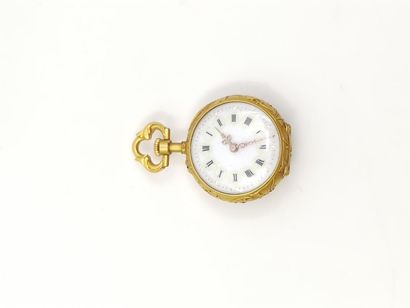750 yellow gold neck WATCH decorated with...