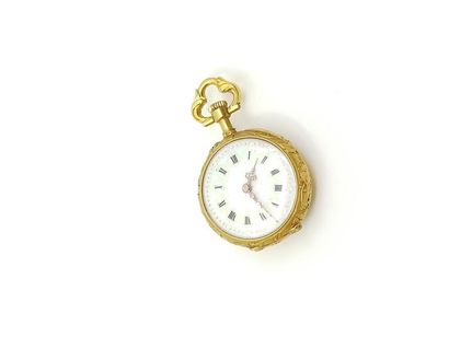 750 yellow gold neck WATCH decorated with...