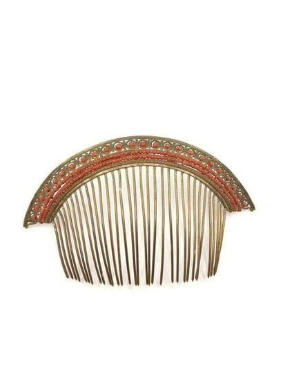 IMPORTANT golden metal tiara decorated with...