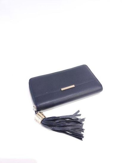 SEE BY CHLOE 
PORTFOLIO navy blue, gold zipper...