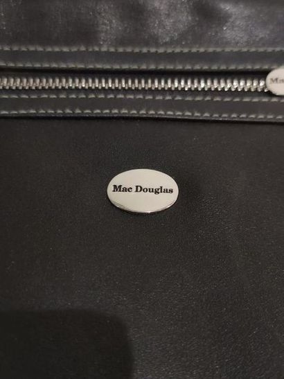 MAC DOUGLAS 
Black leather shoulder bag with...