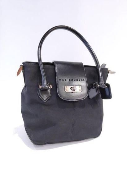 MAC DOUGLAS 
Black fabric and leather ha...