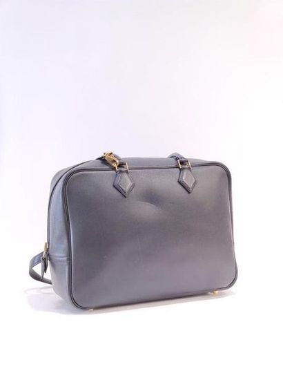 HERMES 
Blue leather handbag model feather...