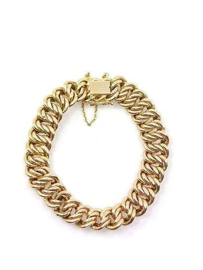 BRACELET in 750° yellow gold American mesh
Weight:...