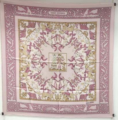HERMES
Square in silk twill titled 