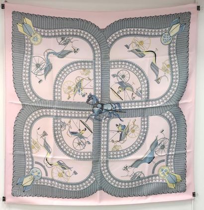 HERMES 
Square in silk twill titled 
