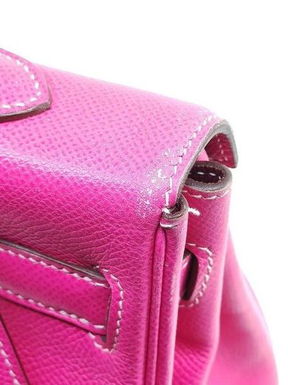 HERMES Paris 
32 cm Kelly bag in Tyrian pink...