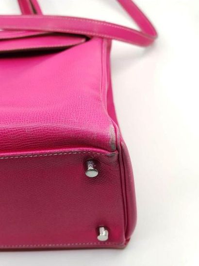 HERMES Paris 
32 cm Kelly bag in Tyrian pink...
