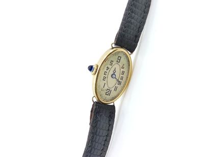 WATCH Ladies' bracelet, oval case in 750°...