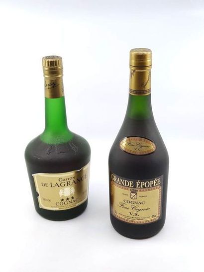 DEUX BOUTEILLES de cognac 
Grande epopee...
