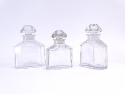 BACCARAT pour Gerlain
Trois flacons à parfum...