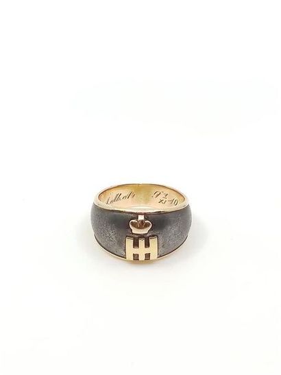 RING in gold and steel monogrammed HH
TDD...