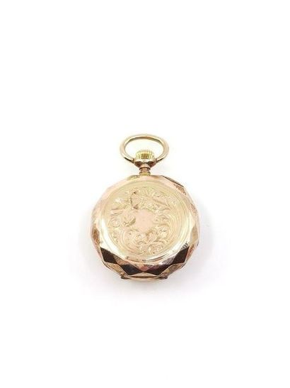 NECKWATCH in 750° yellow gold, enamelled...
