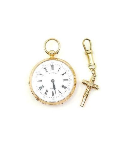 E BERUSI
Neck watch in 750° yellow gold,...