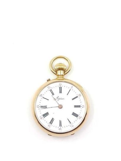 LEPINE
Pocket watch in 750° yellow gold,...