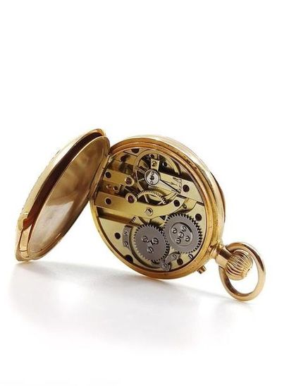 LEPINE
Pocket watch in 750° yellow gold,...