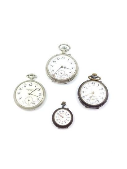 LOT of four steel pocket watches including...