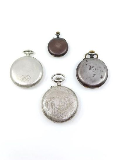 LOT of four steel pocket watches including...