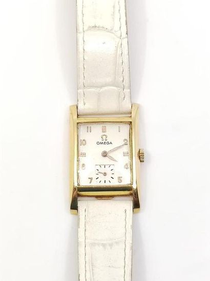 OMEGA
Ladies' watch, rectangular case, cream...