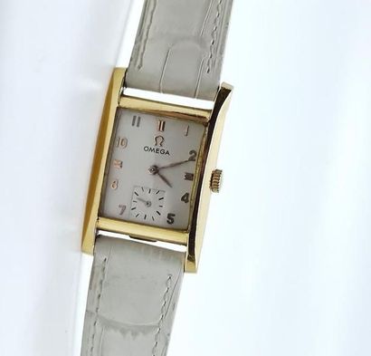 OMEGA
Ladies' watch, rectangular case, cream...