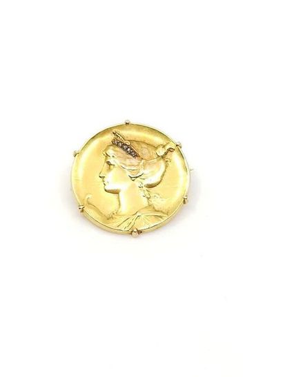 Spindle in 750° yellow gold decorated with...