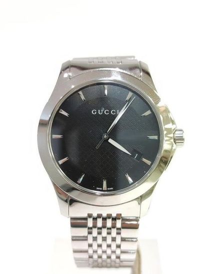 GUCCI
Steel bracelet watch, 35mm round steel...