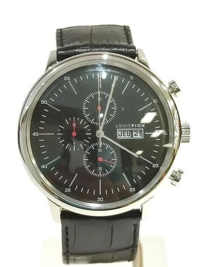 LOUIS PION
Bracelet watch, 42 mm round stainless...