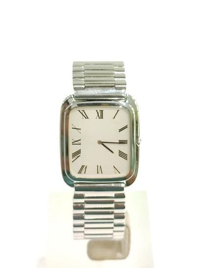 DORGAY
Bracelet watch, rectangular steel...