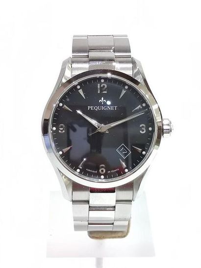 PEQUIGNET 
Bracelet watch, 39mm round stainless...