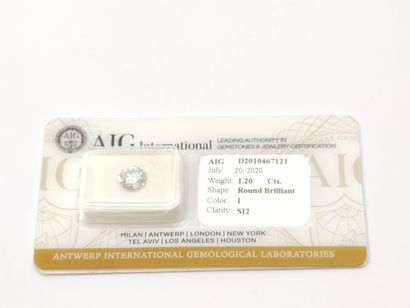 Modern size 1.20 ct DIAMOND, colour I, SI2...