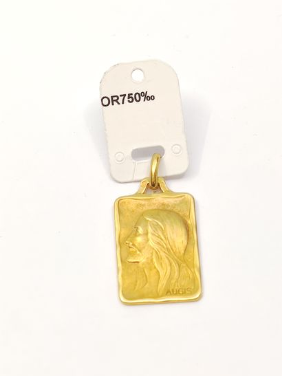 BIJOU NEUF

Médaille en or jaune 750° signée...