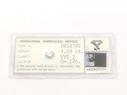 DIAMANT 1,01 CT COULEUR D VVS2

Certificat...
