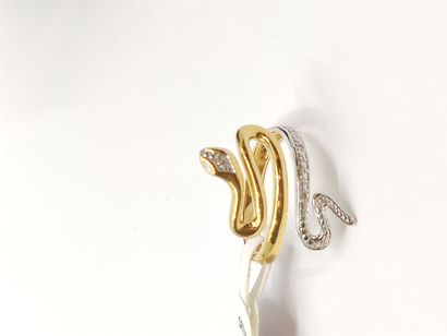BIJOU NEUF 

Bague serpent en or deux tons...