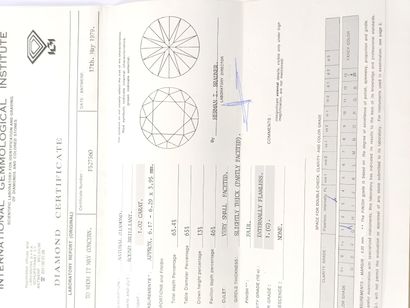 DIAMANT 1,02 CT COULEUR G IF

Certificat...