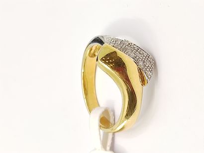 BIJOU NEUF 

BAGUE en or deux tons 750° ornée...