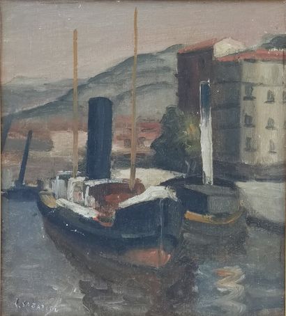 LEON SABATIER (1891-1965)

Tugboat in the...