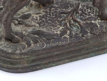 Alfred DUBUCAND (1828-1894) 

Epagneul breton

Bronze...