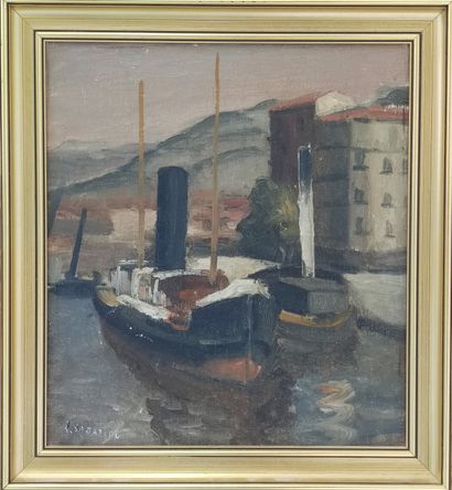 LEON SABATIER (1891-1965)

Tugboat in the...