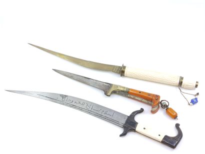 SET of three daggers with a carnelian handle...