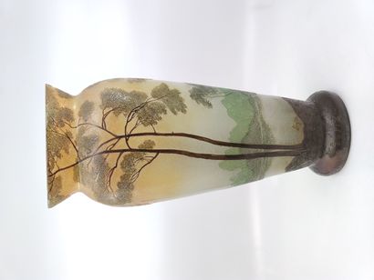 LEGRAS

VASE of baluster form out of doubled...