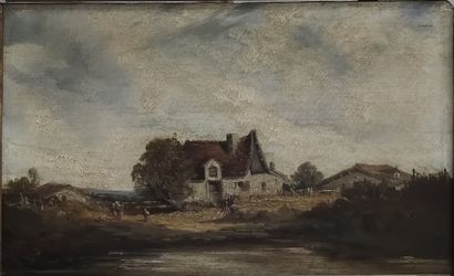 ECOLE DU NORD 

Hameau animé

Huile sur panneau...